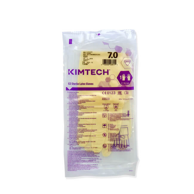 Kimtech®G3ラテックス1双パック滅菌済｜クリーンルーム用(無菌室)手袋